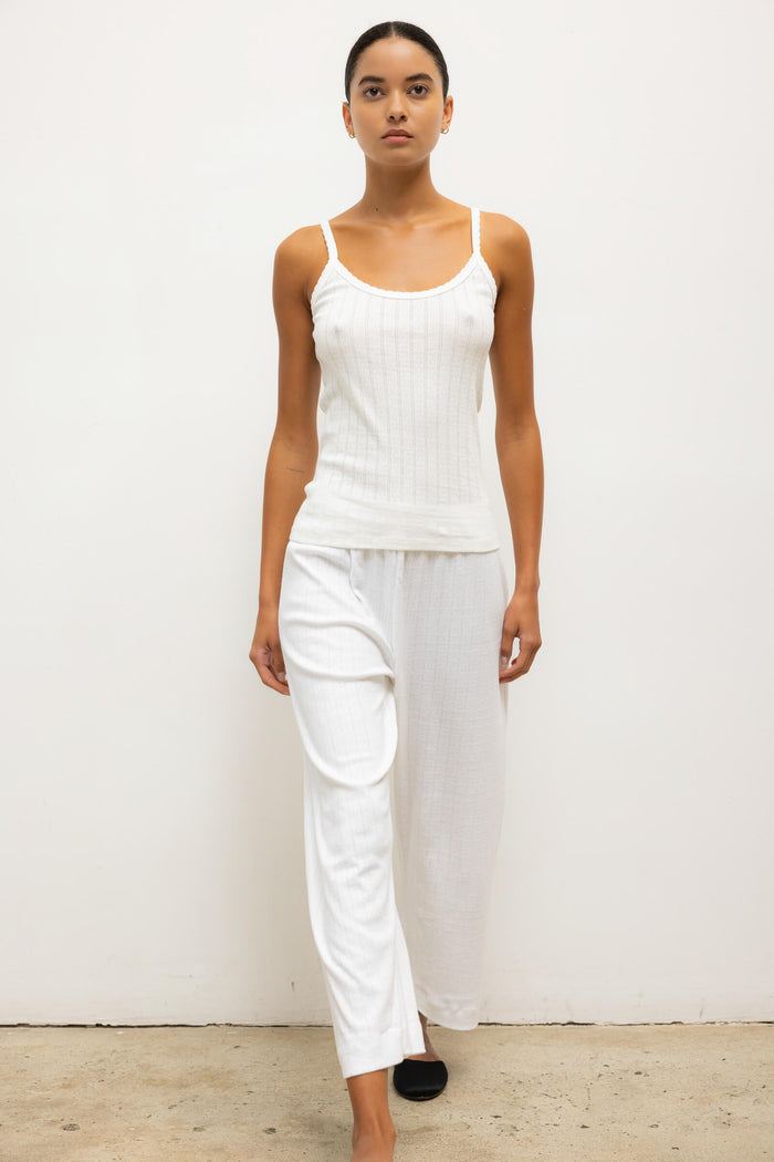Leset Pointelle Crop Wide Leg Pant Regular Price $120 USD