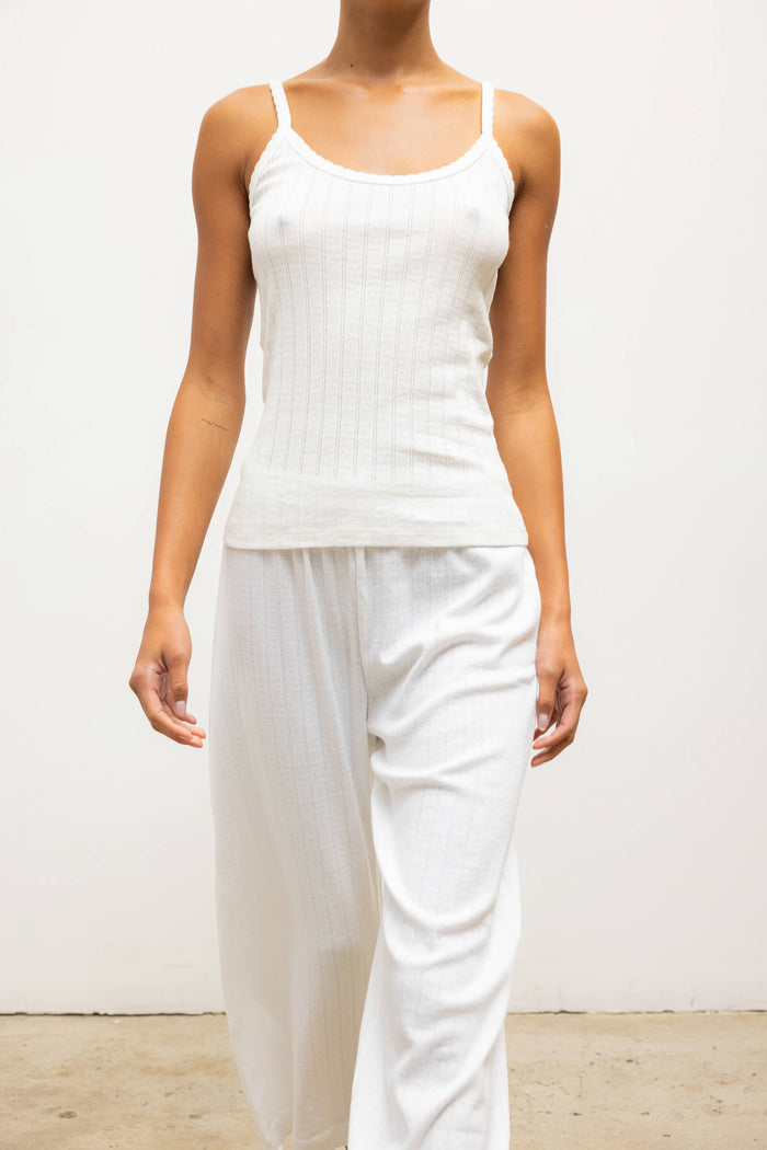 Leset Pointelle Crop Wide Leg Pant Regular Price $120 USD