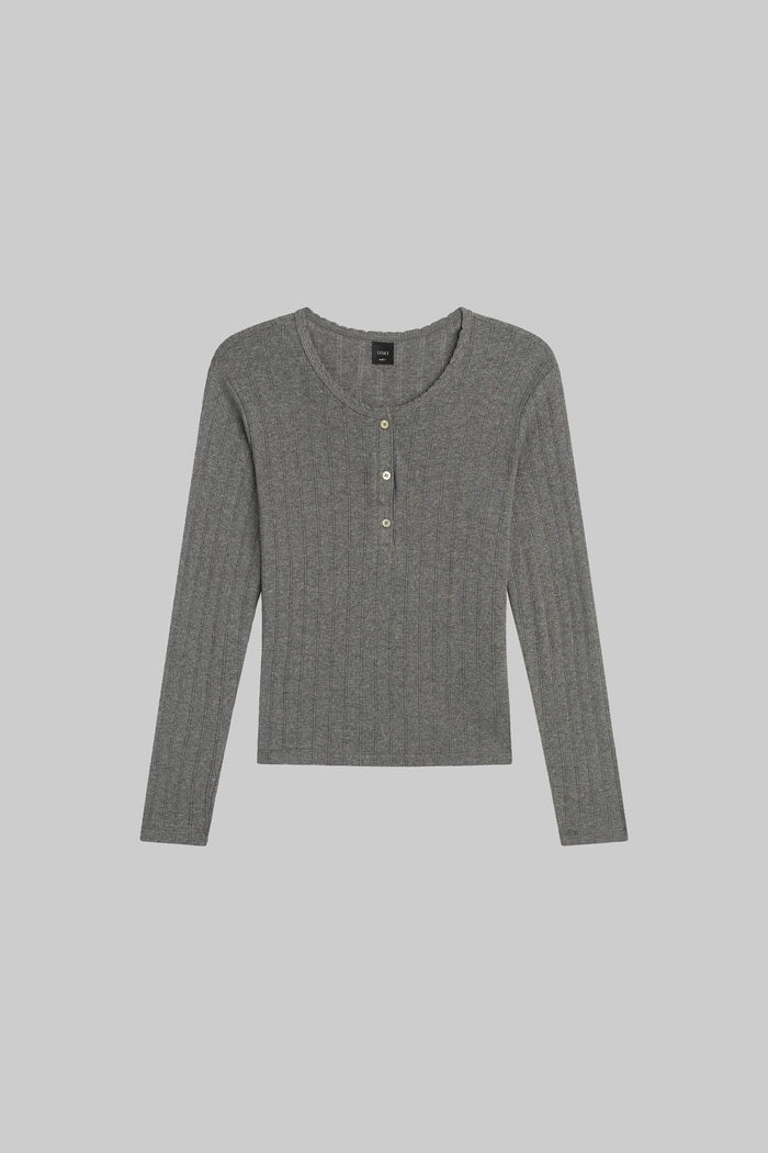 Leset Pointelle Long Sleeve Henley Regular Price $120 USD
