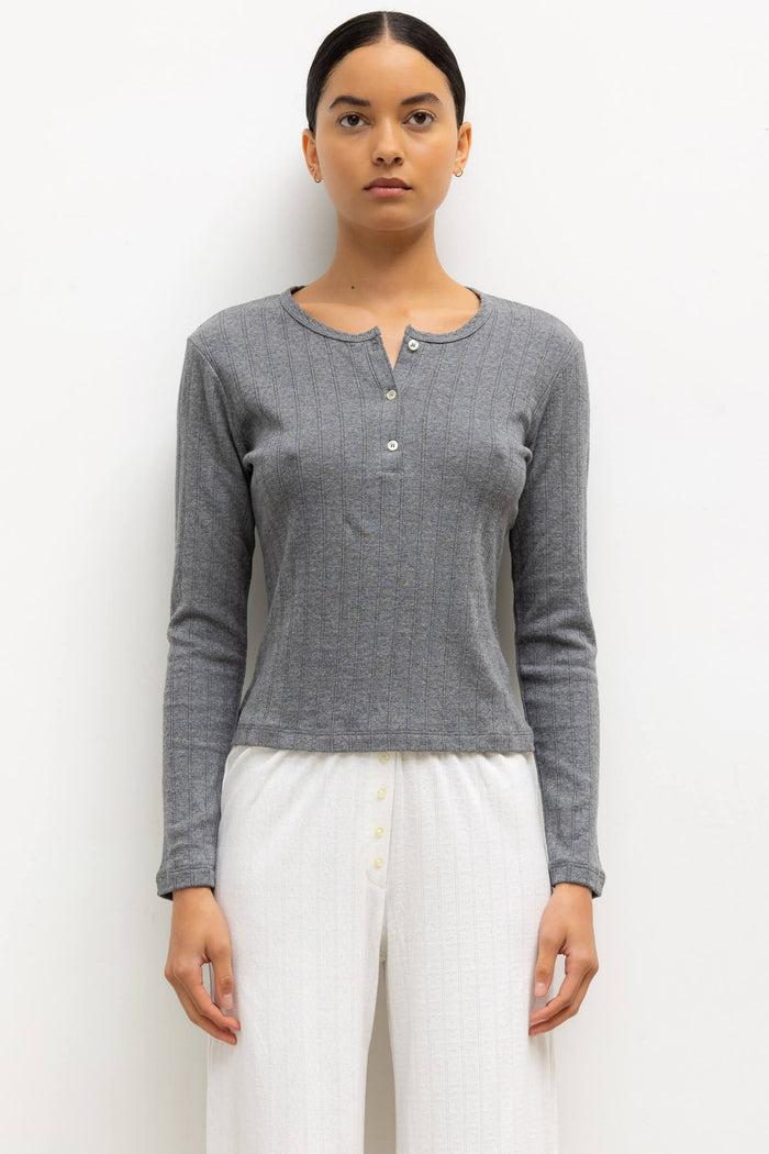 leset Pointelle Long Sleeve Henley Regular price $120 USD