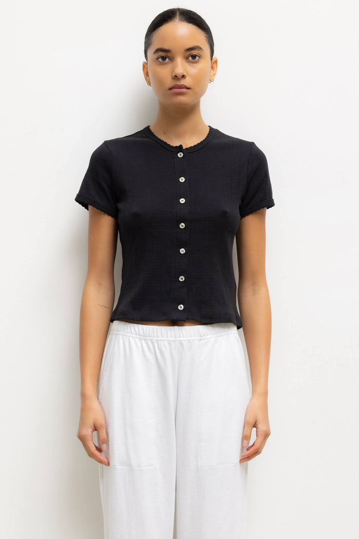 leset Pointelle Short Sleeve Cardigan Regular price $120 USD