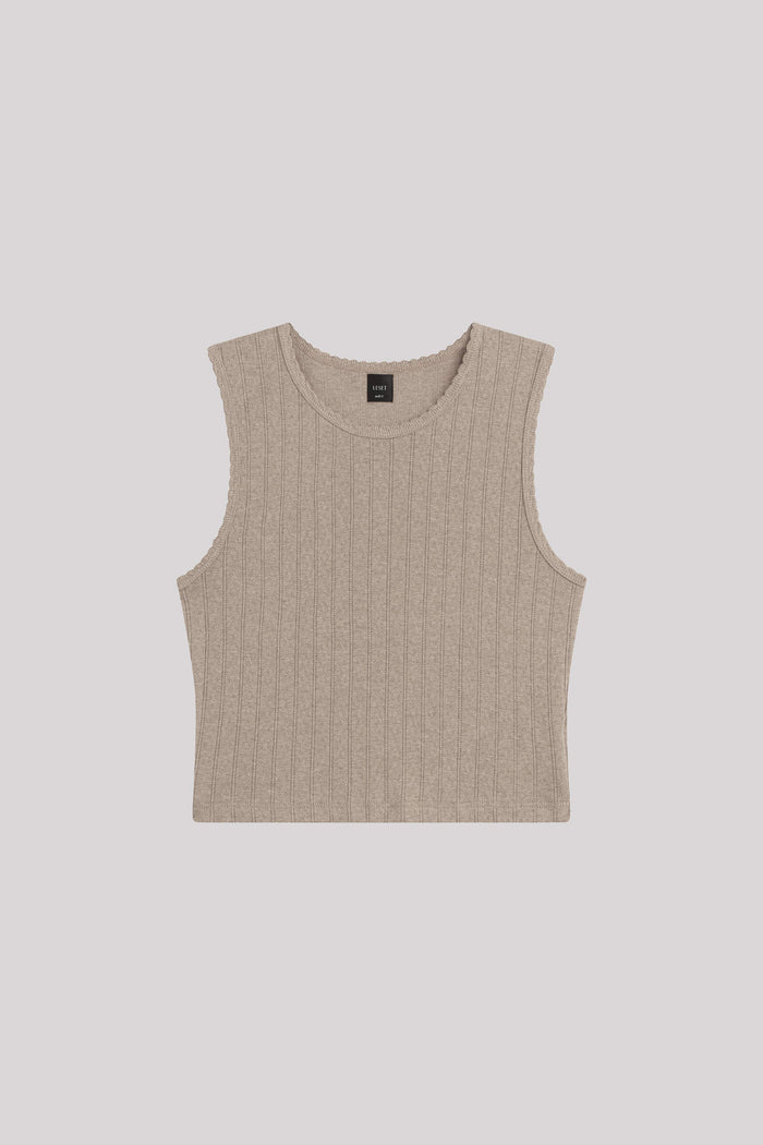 Leset Pointelle Sleeveless Crew Regular Price $88 USD
