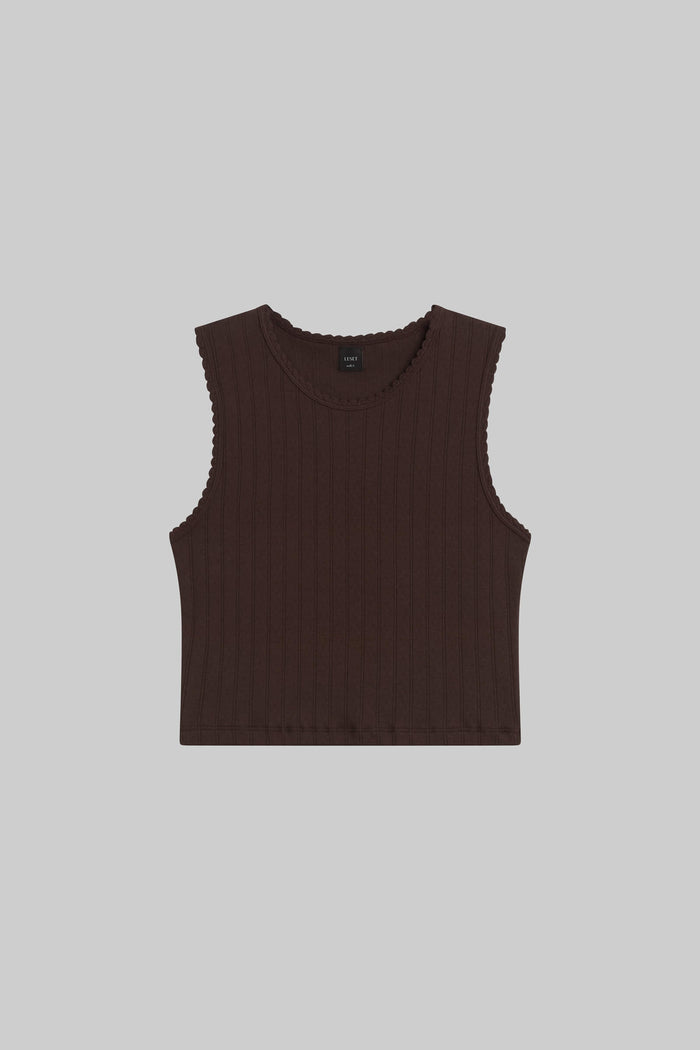 Leset Pointelle Sleeveless Crew Regular Price $88 USD