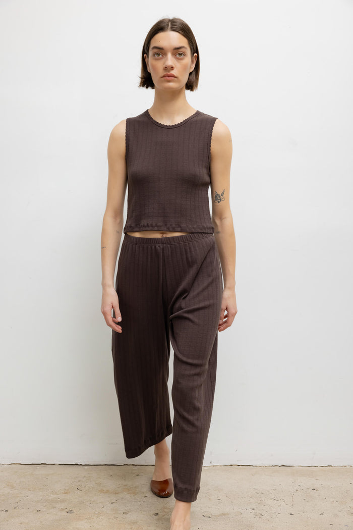 Leset Pointelle Sleeveless Crew Regular Price $88 USD