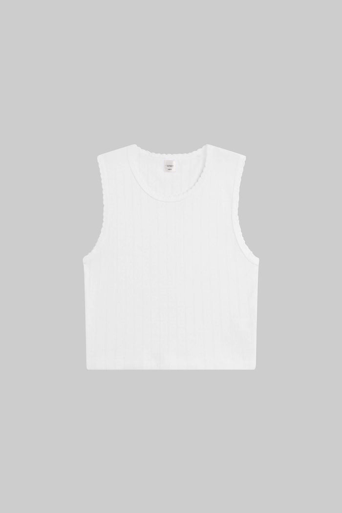 Leset Pointelle Sleeveless Crew Regular Price $88 USD
