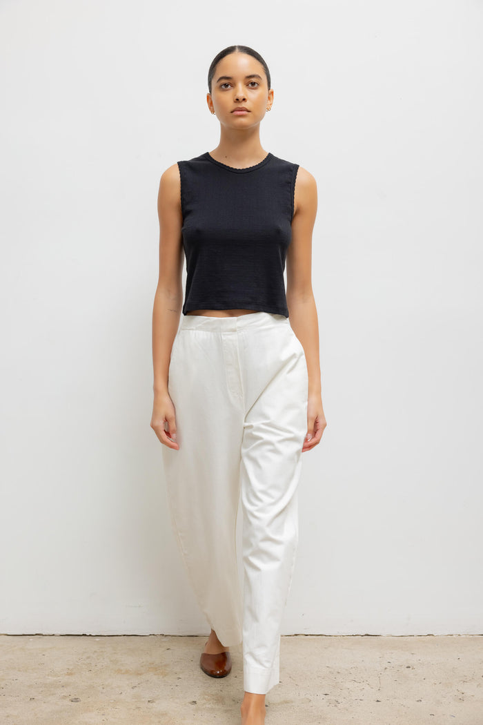 Leset Pointelle Sleeveless Crew Regular Price $88 USD