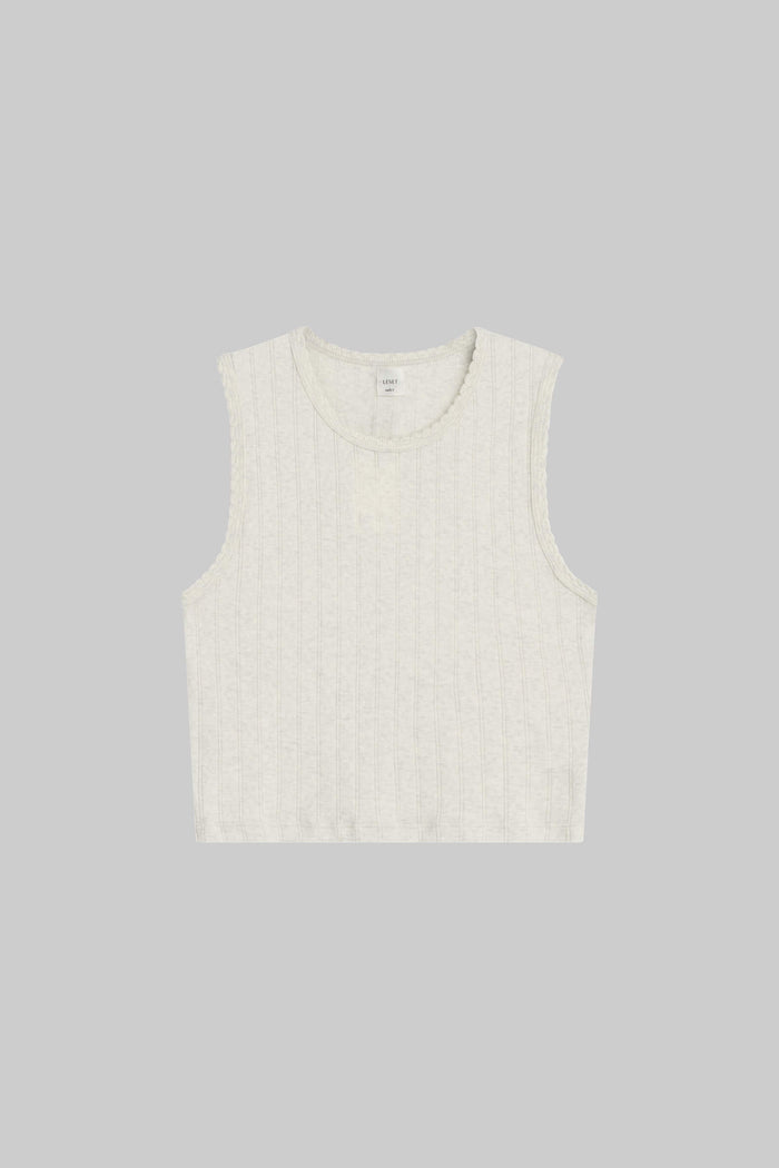 Leset Pointelle Sleeveless Crew Regular Price $88 USD
