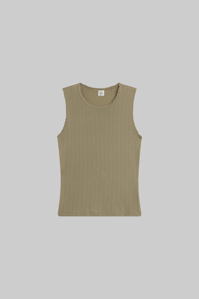 Leset Pointelle Sleeveless Crew Regular Price $88 USD