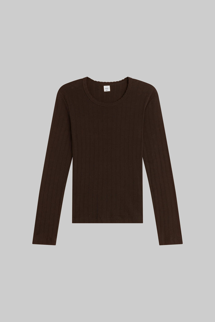 Leset Pointelle Slim Fit Long Sleeve Regular Price $98 USD