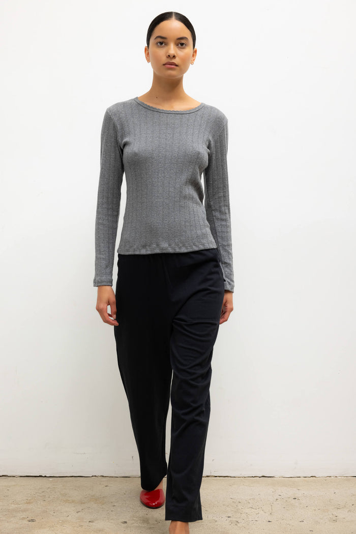 Leset Pointelle Slim Fit Long Sleeve Regular Price $98 USD
