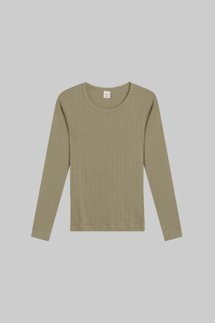 Leset Pointelle Slim Fit Long Sleeve Regular Price $98 USD