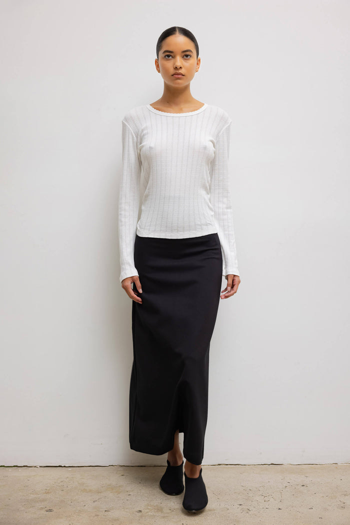 Leset Pointelle Slim Fit Long Sleeve Regular Price $98 USD