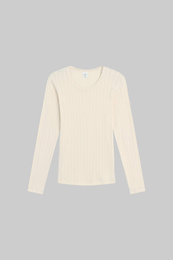 Leset Pointelle Slim Fit Long Sleeve Regular Price $98 USD