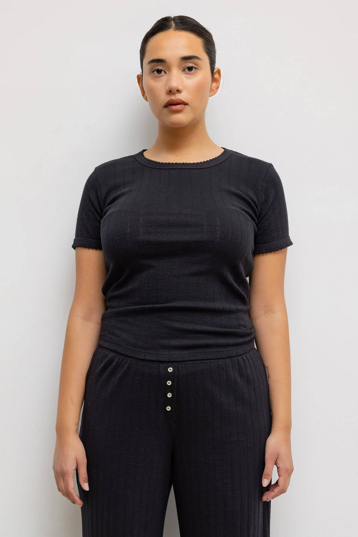 Leset Pointelle Slim Fit Tee 2 Pack Regular Price $176 USD Sale Price $160 USD