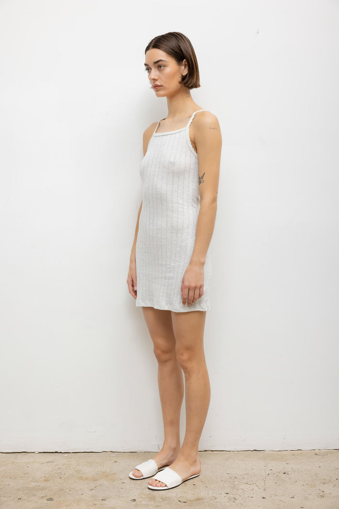 Leset Pointelle Square Neck Mini Dress Regular Price $120 USD