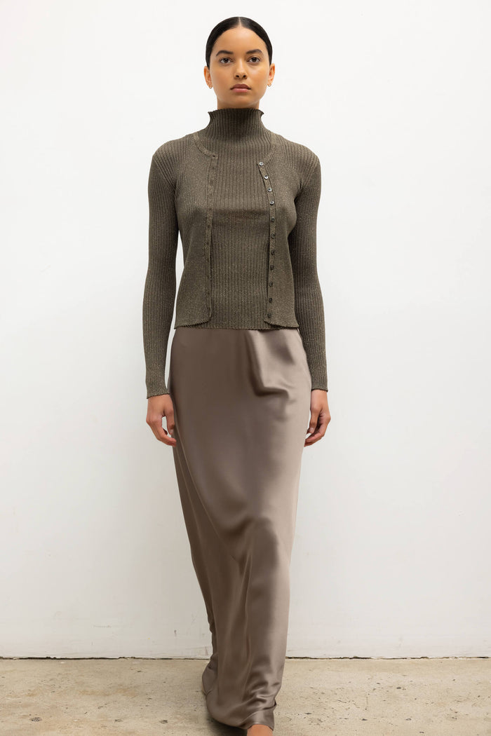 Leset Pre-Order: Blake Rib Crew Cardigan Regular Price $360 USD