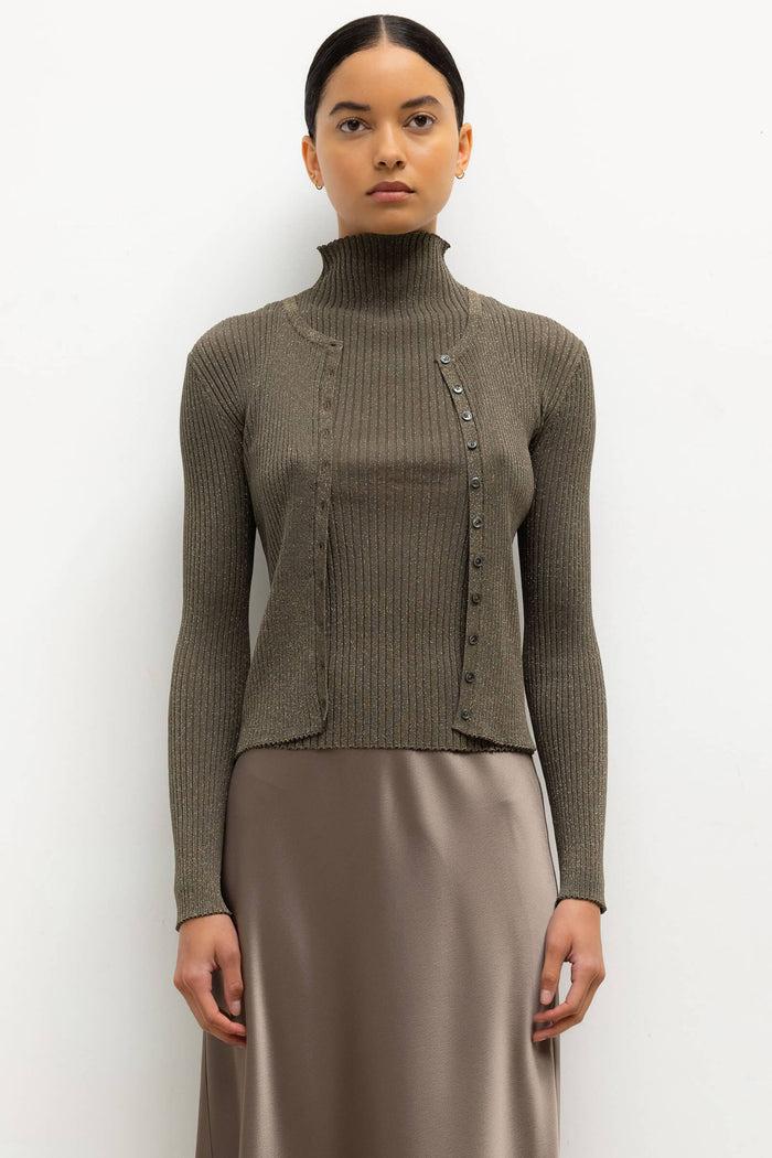 leset Pre-Order: Blake Rib Crew Cardigan Regular price $360 USD