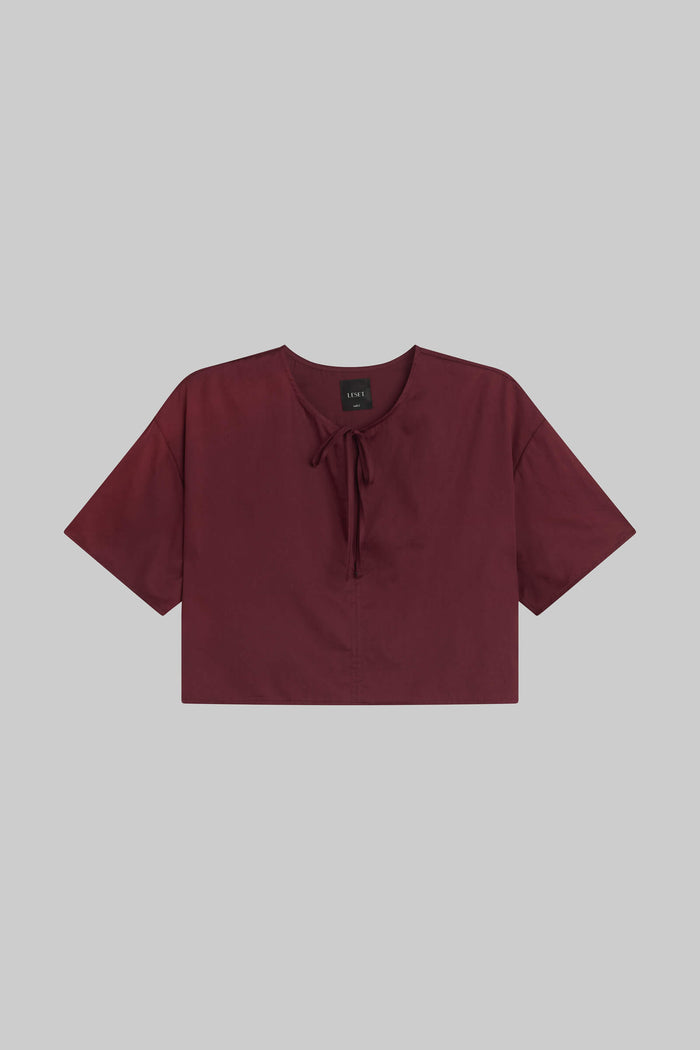 Leset Yoko Short Sleeve Tie Top Regular Price $160 USD