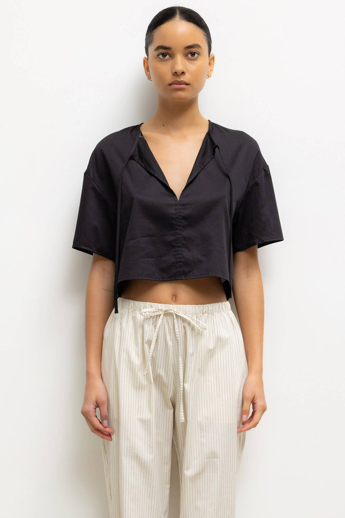 leset Yoko Short Sleeve Tie Top Regular price $160 USD
