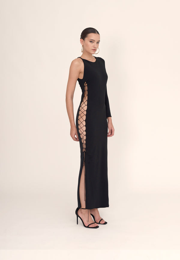 Leslie Amon Allegra Maxi Dress - Black
