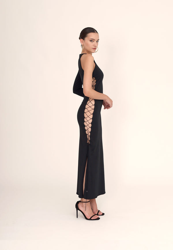leslie amon Allegra maxi dress - Black