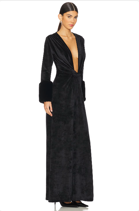 Leslie Amon Amanda Jumpsuit Velvet - Black