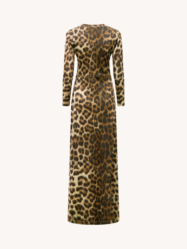 Leslie Amon Amanda Maxi Dress Velvet - Leopard