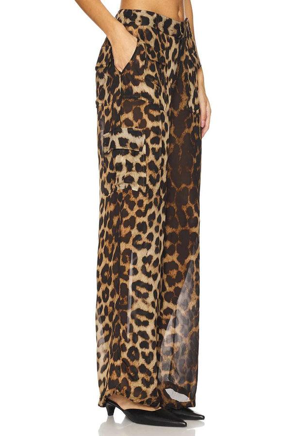 Leslie Amon Cargo Pants - Leopard