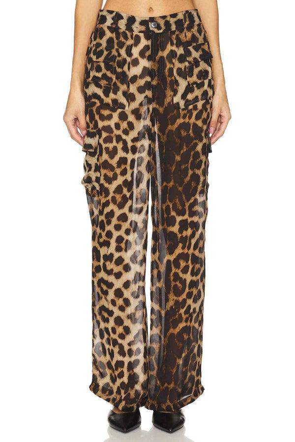 Leslie Amon Cargo Pants - Leopard