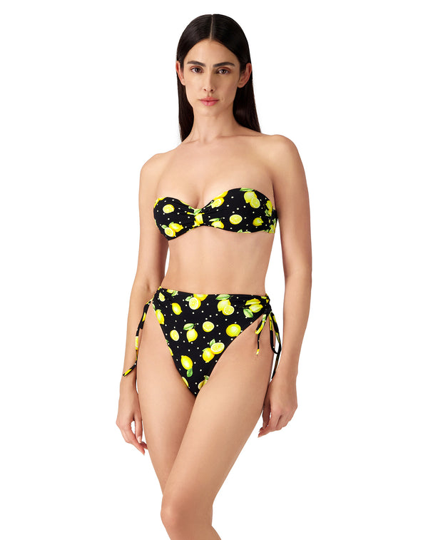 Leslie Amon Caro Bikini Set - Black Lemon