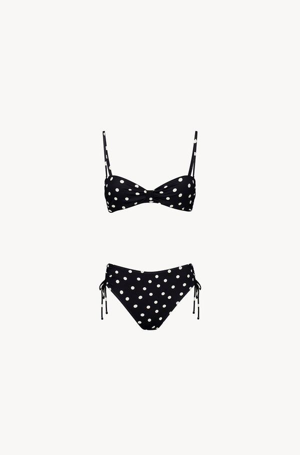 leslie amon Caro Bikini Set - Black Polka