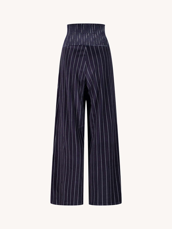 Leslie Amon Cityjama Pants Pinstrip Velvet - Black