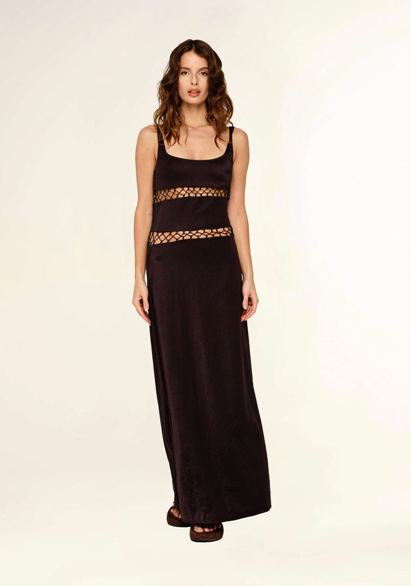 Leslie Amon Donatella Maxi Dress - Black