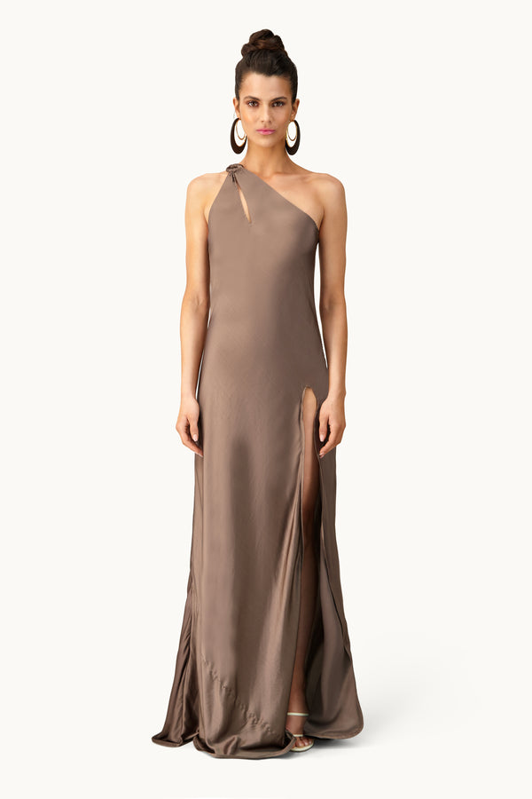 leslie amon Fish tail maxi dress - Earth