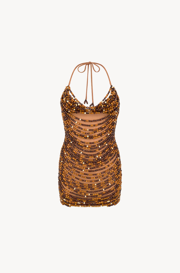 leslie amon Floating pearl dress - Wood pearl