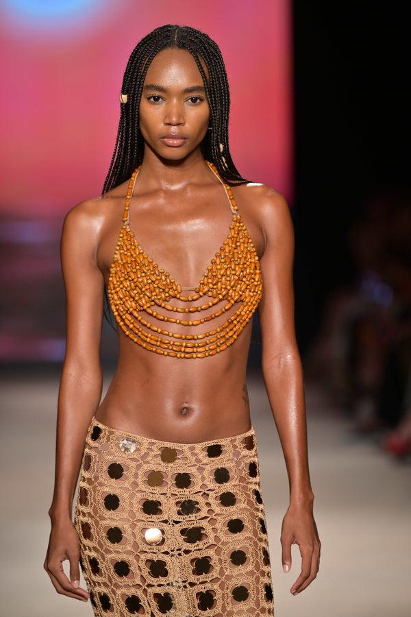 Leslie Amon Floating Pearl Top - Wood Pearl