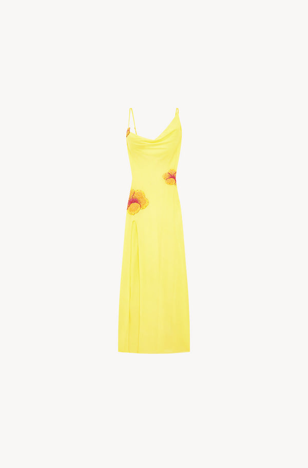 leslie amon Galli Hibiscus maxi dress