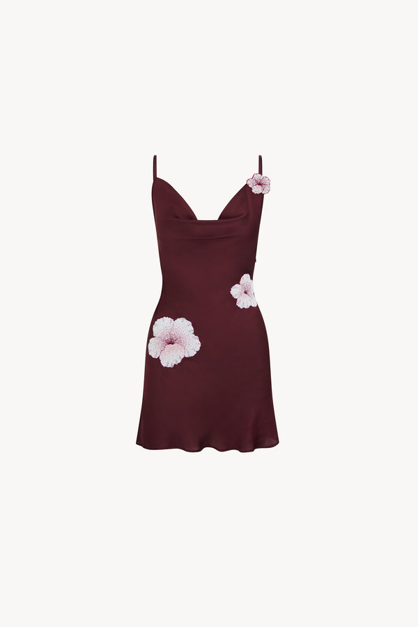 leslie amon Galli Hibiscus mini dress