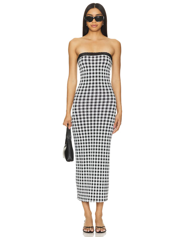 Leslie Amon Gisele Dress - Black And White Gingham