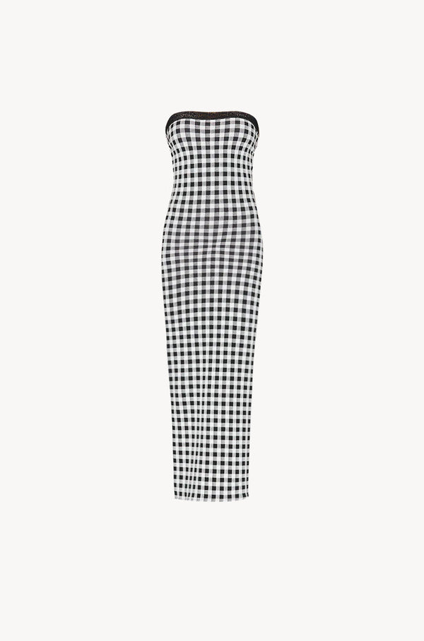 leslie amon Gisele dress - Black and white gingham