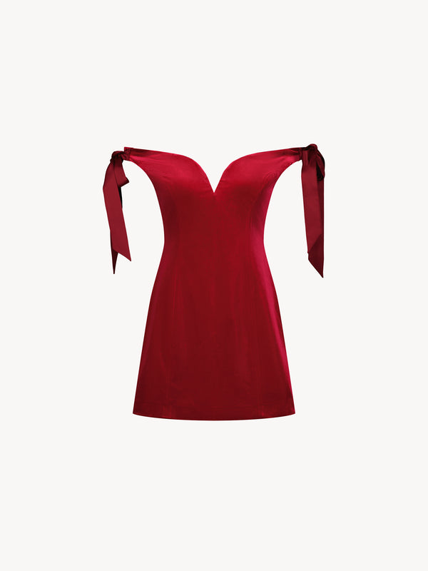 leslie amon Je t'aime mini dress - Red