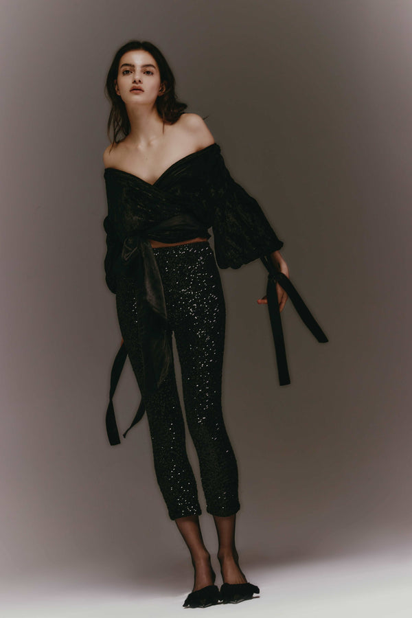 Leslie Amon Love Top Velvet - Black