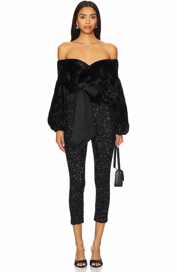 Leslie Amon Love Top Velvet - Black