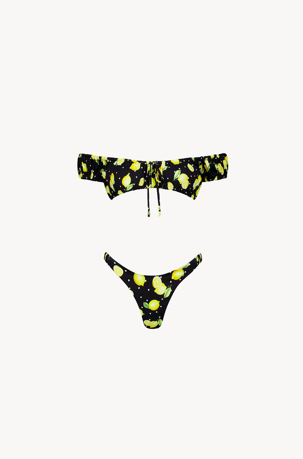 leslie amon Marine Bikini Set - Black Lemon