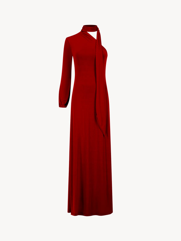 leslie amon Maxi scarf dress - Red