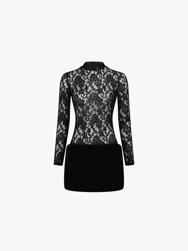 leslie amon Maya mini dress - Black