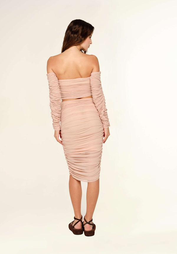 Leslie Amon Medusa Skirt - Nude