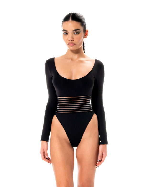 leslie amon Micro waist bodysuit - Black