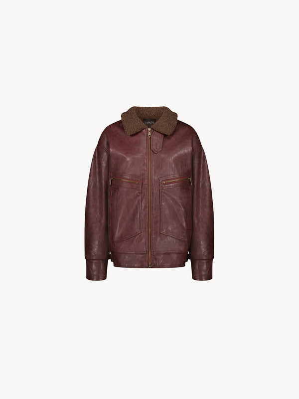 leslie amon Perfecto bomber - Tobacco
