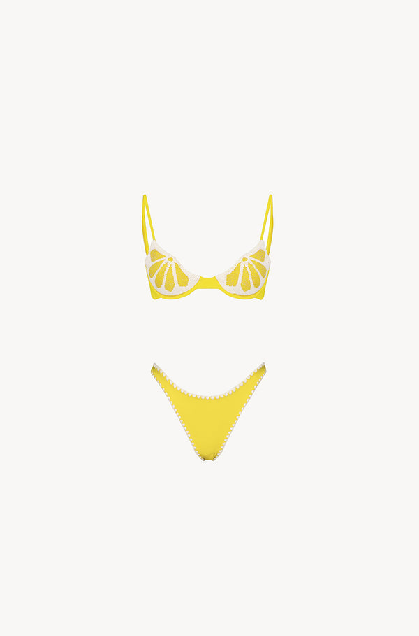 leslie amon PRE ORDER Lemon Bra Bikini Set